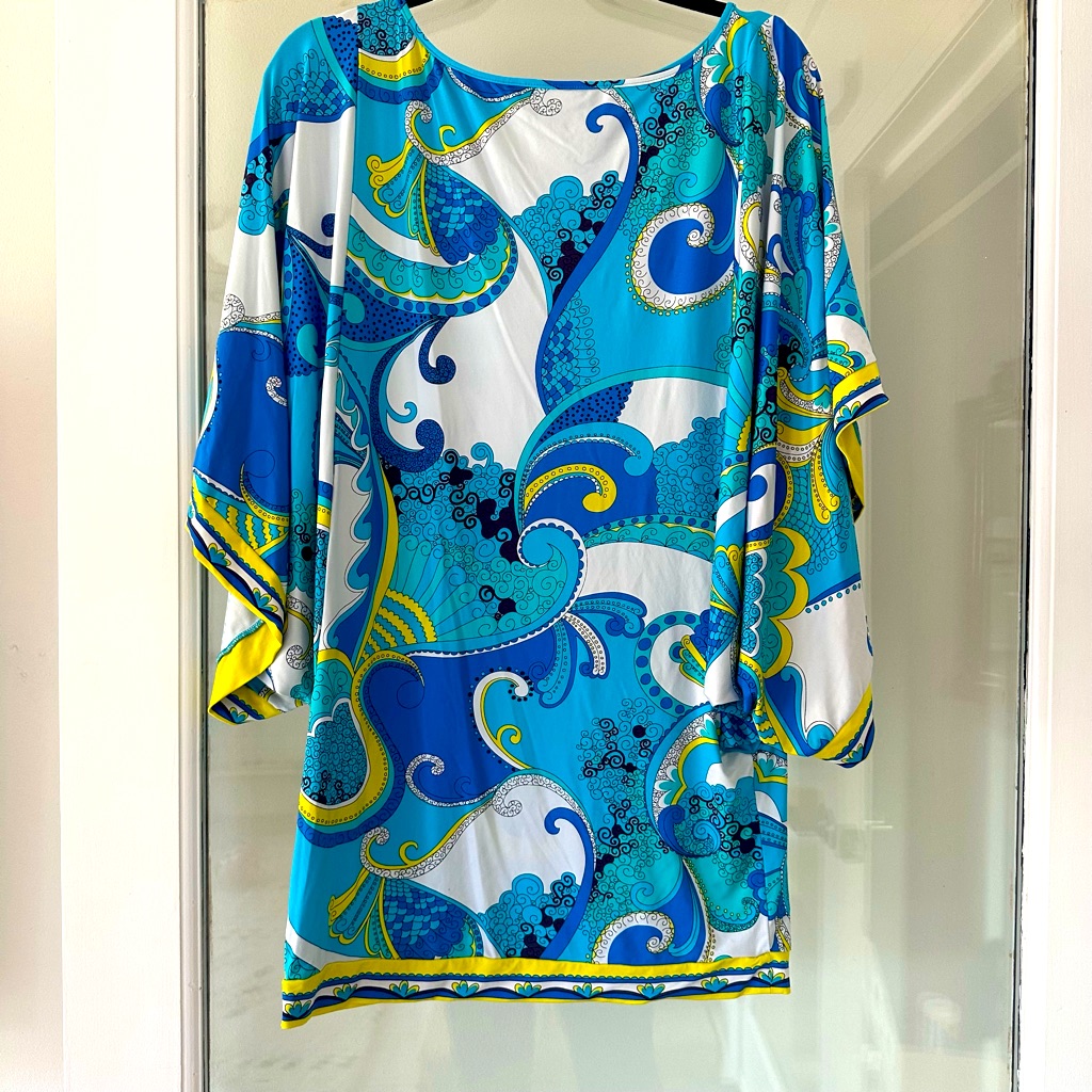 Trina Turk Bright Color Tunic, Dress Or Beach Cover Up!